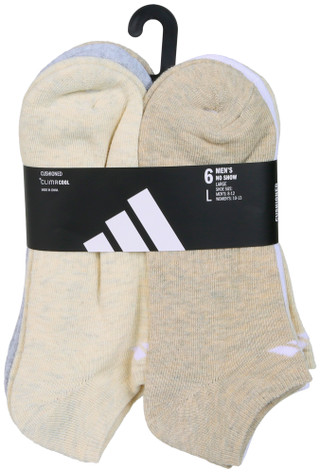 Thumbnail 1: Adidas Men's Everyday Cushion Quarter Socks - 6 Pair Pack 