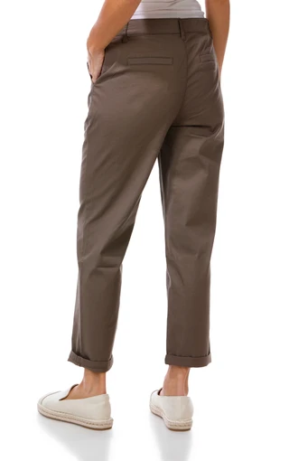 Thumbnail 2: Coral Bay Women's Petite Stretch Twill Embroidered Trim Pockets Pants  
