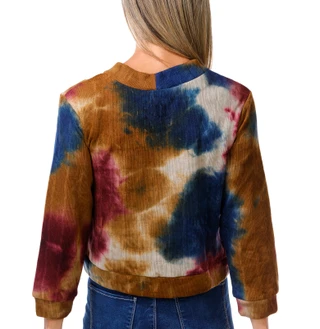Thumbnail 2: Coral Bay Women's Long Sleeve Button Up Tie Dye Cardigan Sweater 