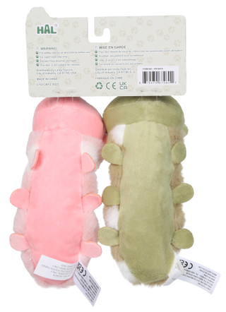 Thumbnail 2: Hal 2 Pk Smoochy Pet Pals Caterpillar Dog Toys 