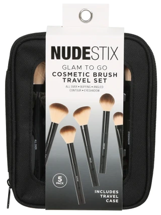 Thumbnail 1: Nudestix 5 Pk Glam-to-Go Cosmetic Brush Travel Set 