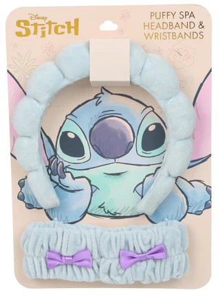 Thumbnail 1: Disney 3 Pc Stitch Puffy Spa Headband & Wristbands 