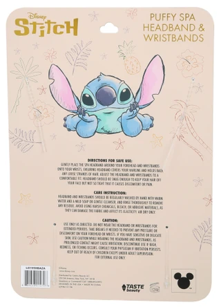 Thumbnail 2: Disney 3 Pc Stitch Puffy Spa Headband & Wristbands 