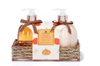Thumbnail 1: ESSENZA 3 Pc Harvest Pumpkin Vanilla Hand Soap & Lotion with Caddy 