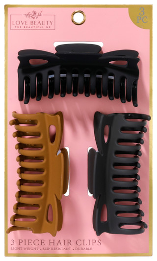 Thumbnail 1: Love Beauty The Beautiful Me 3 Pk Light Weight Durable Hair Clips 