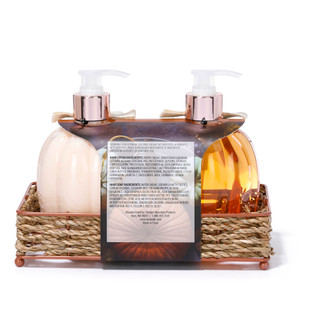 Thumbnail 2: ESSENZA 3 Pc Harvest Pumpkin Vanilla Hand Soap & Lotion with Caddy 