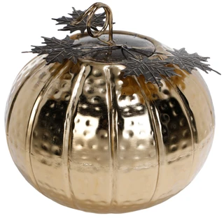 Thumbnail 1: INDIA CONNECTION 12x12x10 Iron Pumpkin Harvest Home Accent 