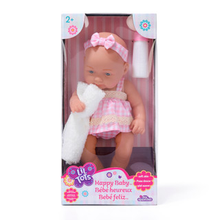 Thumbnail 1: New Adventures Lil Tots Happy Baby Doll with Blanket & Bottle 