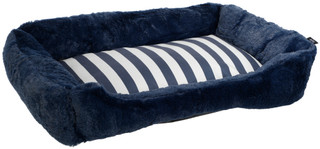 Thumbnail 1: PET POSSE 28x20 Striped Soft & Cozy Cuddler Pet Bed 