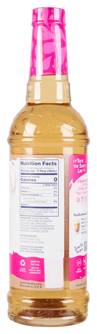 Thumbnail 2: Jordan's Skinny Mixes 25.4 oz Vanilla Almond Syrup 
