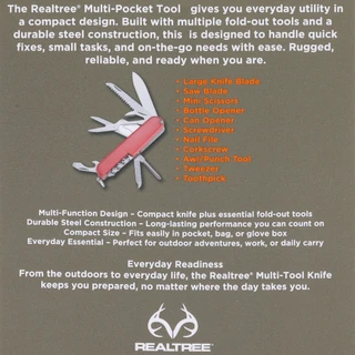 Thumbnail 4: REAL TREE Men's 11-In-1 Multitool Pocket Knife 