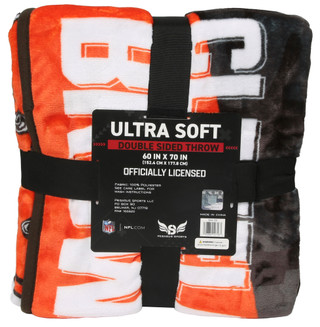 Thumbnail 2: CLEVELAND BROWNS 60x70 Cleveland Browns Double Sided Plush Throw Blanket  