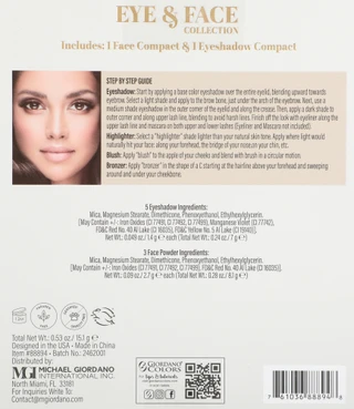 Thumbnail 2: Giordano Colors 8 Shade Eye & Face Compact Collection 