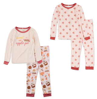 Thumbnail 1: Goodnight Llama Toddler Girls 4 Pc Harvest Apple Pie Pajama Pants Set 