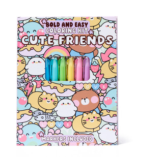 Thumbnail 1: Page Publications Cute Friends Bold & Easy Coloring Kit  