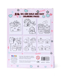 Thumbnail 2: Page Publications Cute Friends Bold & Easy Coloring Kit  