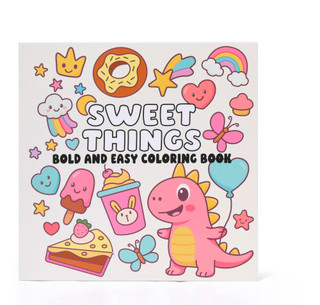 Thumbnail 1: Page Publications Sweet Things Bold & Easy Coloring Book 