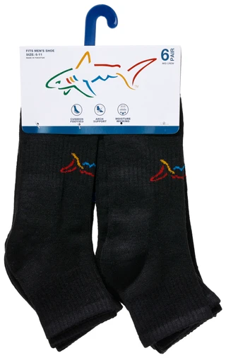 Thumbnail 1: GREG NORMAN Men's 6 Pk Cushion Quarter Socks  