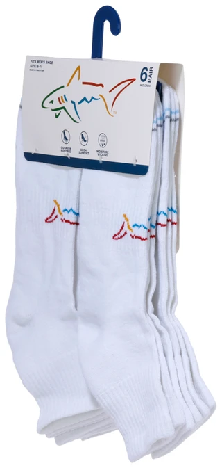 Thumbnail 2: GREG NORMAN Men's 6 Pk Cushion Quarter Socks  