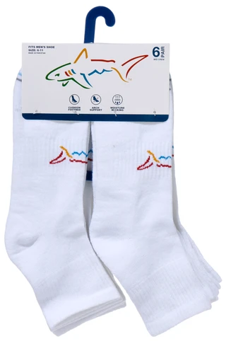 Thumbnail 1: GREG NORMAN Men's 6 Pk Cushion Quarter Socks  
