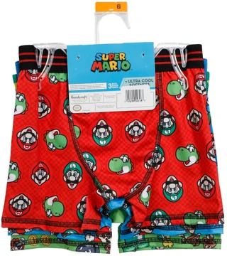 Thumbnail 2: Super Mario Boys 3 Pk Character Athletic Boxer Briefs 
