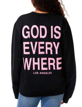 Thumbnail 1: Inspired Culture Juniors God Is Everywhere Long Sleeve Graphic Sweatshirt  