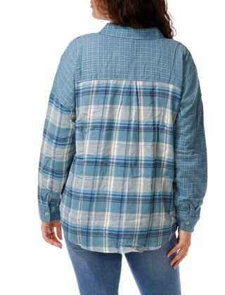 Thumbnail 2: J.O.A Juniors Button Up 1 Pocket Flannel Shirt 