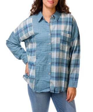 Thumbnail 1: J.O.A Juniors Button Up 1 Pocket Flannel Shirt 