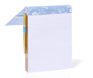 Thumbnail 2: Laura Ashley Floral Hard Cover Note Pad w/ Pen  
