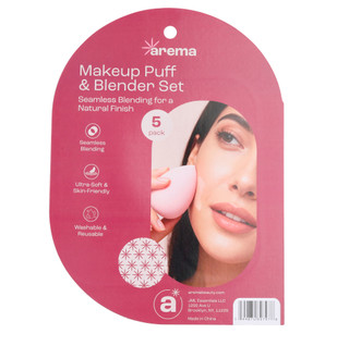 Thumbnail 2: Arema 5 Pc Blender Puff Set 
