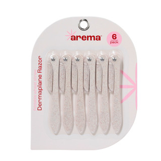 Thumbnail 1: Arema 6 Pk Foldable Wheat Straw Dermaplane Razors 