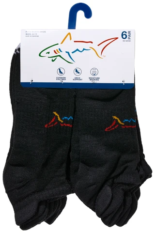 Thumbnail 1: GREG NORMAN Men's 6 Pk Cushion Ankle Socks  
