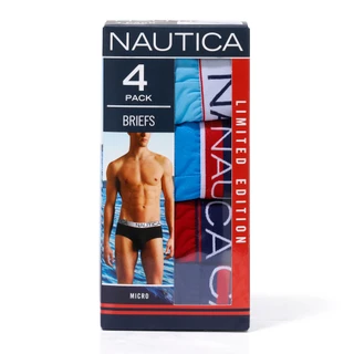 Thumbnail 1: Nautica Men's 4 Pk Classic Fit Micro Briefs 
