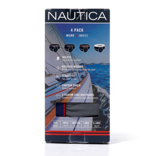 Thumbnail 4: Nautica Men's 4 Pk Classic Fit Micro Briefs 