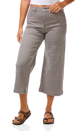 Thumbnail 1: Industry Republic Clothing Women's Wide Leg Crop Jeans 