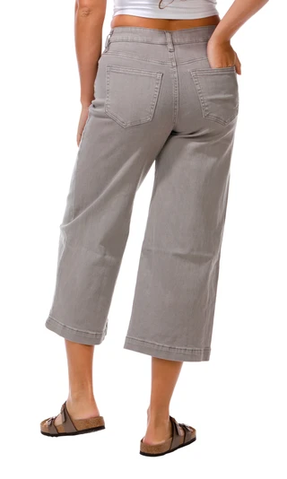 Thumbnail 3: Industry Republic Clothing Women's Wide Leg Crop Jeans 