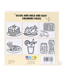 Thumbnail 2: Page Publications Food & Drink Bold & Easy Coloring Book 