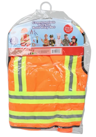Thumbnail 2: Brooklyn Lollipop 7 Pc Construction Worker Role Play Set Halloween Costume 