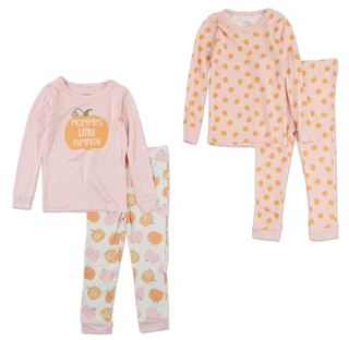 Thumbnail 1: Goodnight Llama Toddler Girls 4 Pc Harvest Pumpkins Pajama Pants Set 