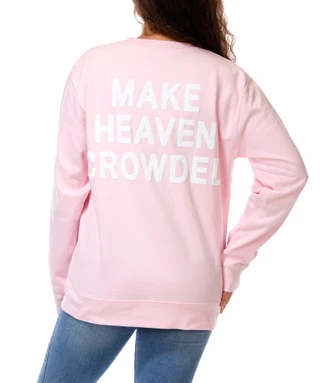 Thumbnail 1: Inspired Culture Juniors Inspirational Cross Graphic Crew Neck Sweater 
