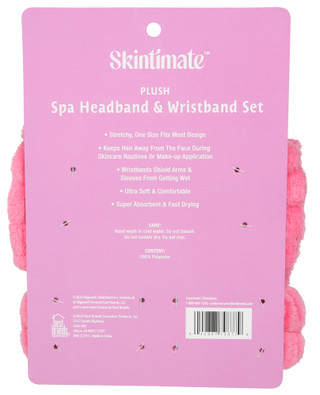 Thumbnail 2: SKINTIMATE 3 Pc Plush Spa Headband & Wristband Set 
