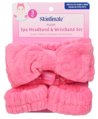Thumbnail 1: SKINTIMATE 3 Pc Plush Spa Headband & Wristband Set 