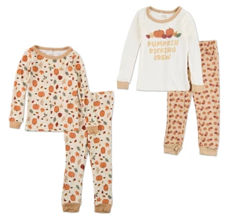Thumbnail 1: Goodnigh Llama Toddler Boys 4 Pc Harvest Picking Crew Pajama Pants Set 