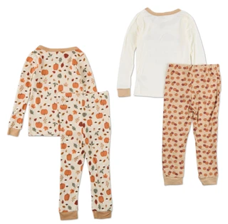Thumbnail 2: Goodnigh Llama Toddler Boys 4 Pc Harvest Picking Crew Pajama Pants Set 