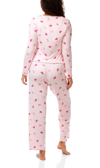 Thumbnail 3: Madden Girl Juniors 2 Pc Pajama Shirt & Pants Set 