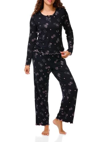 Thumbnail 1: Madden Girl Juniors 2 Pc Pajama Shirt & Pants Set 