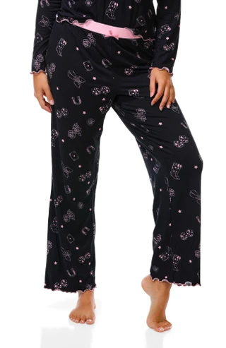 Thumbnail 3: Madden Girl Juniors 2 Pc Pajama Shirt & Pants Set 