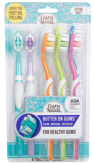 Thumbnail 1: Guru Nanda 8 Pk Extra Soft Toothbrushes 