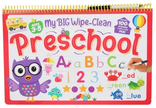 Thumbnail 1: KIDSBOOKS My Big Wipe-Clean Preschool Learning Book 