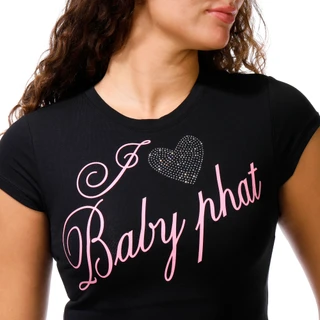 Thumbnail 2: Baby Phat Juniors Rhinestone I Love Baby Phat Tee 